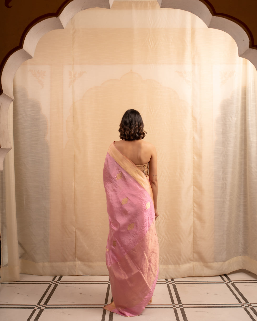 Sindhur - Pink Silk Chanderi Saree