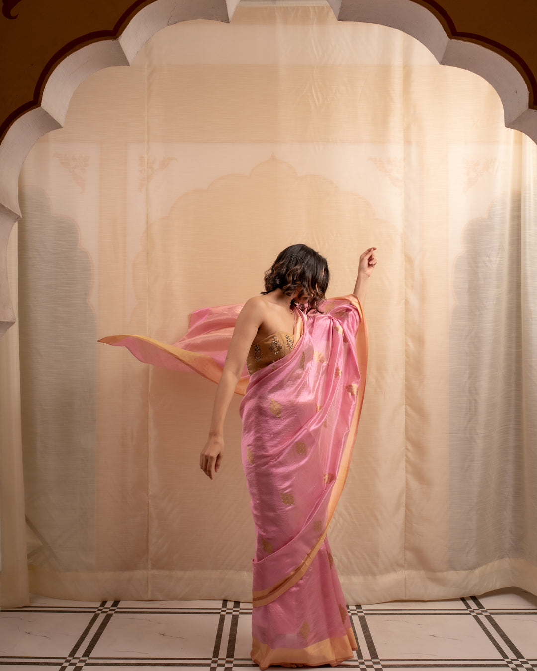 Sindhur - Pink Silk Chanderi Saree