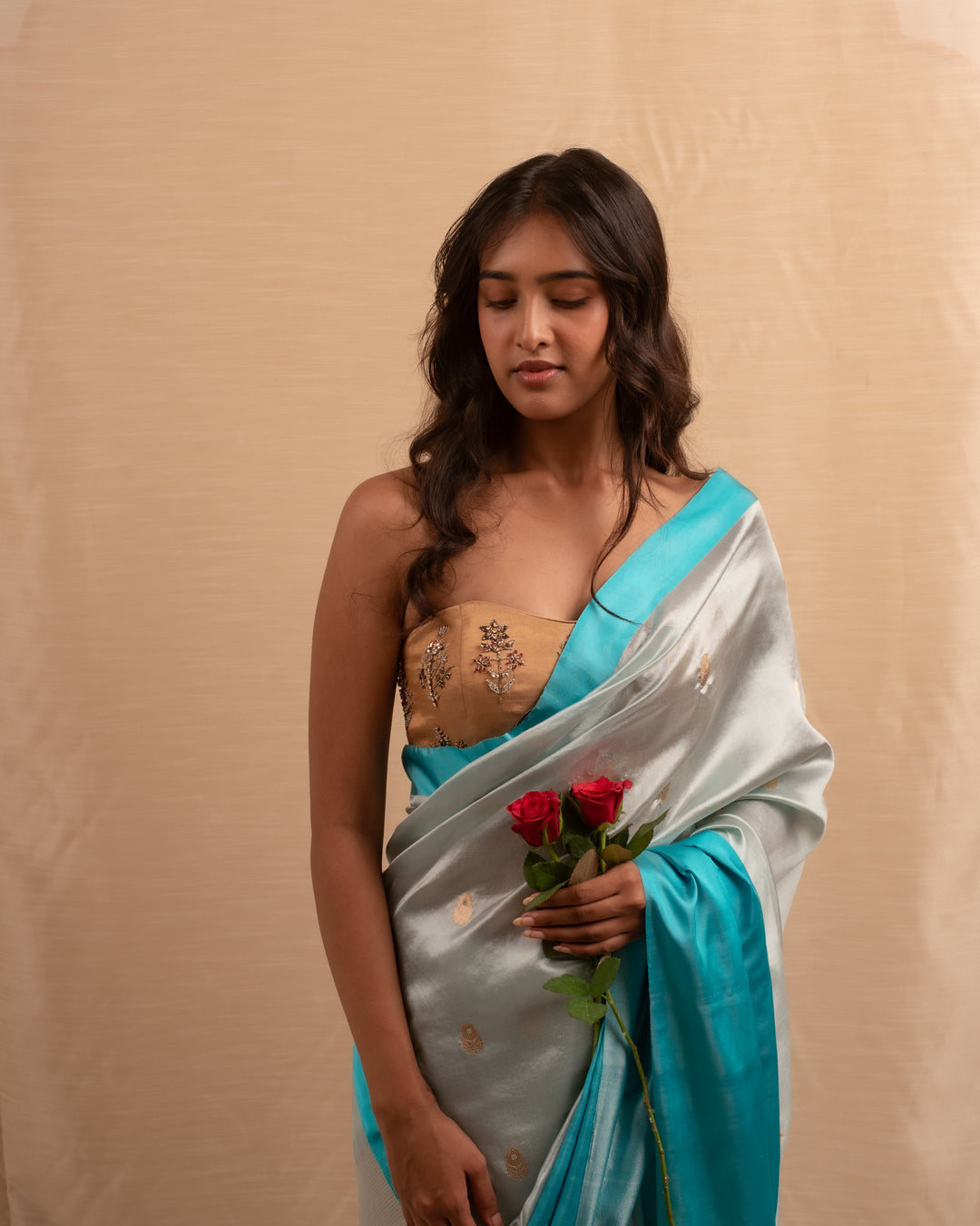 Mohi- Blue Silk Chanderi Saree