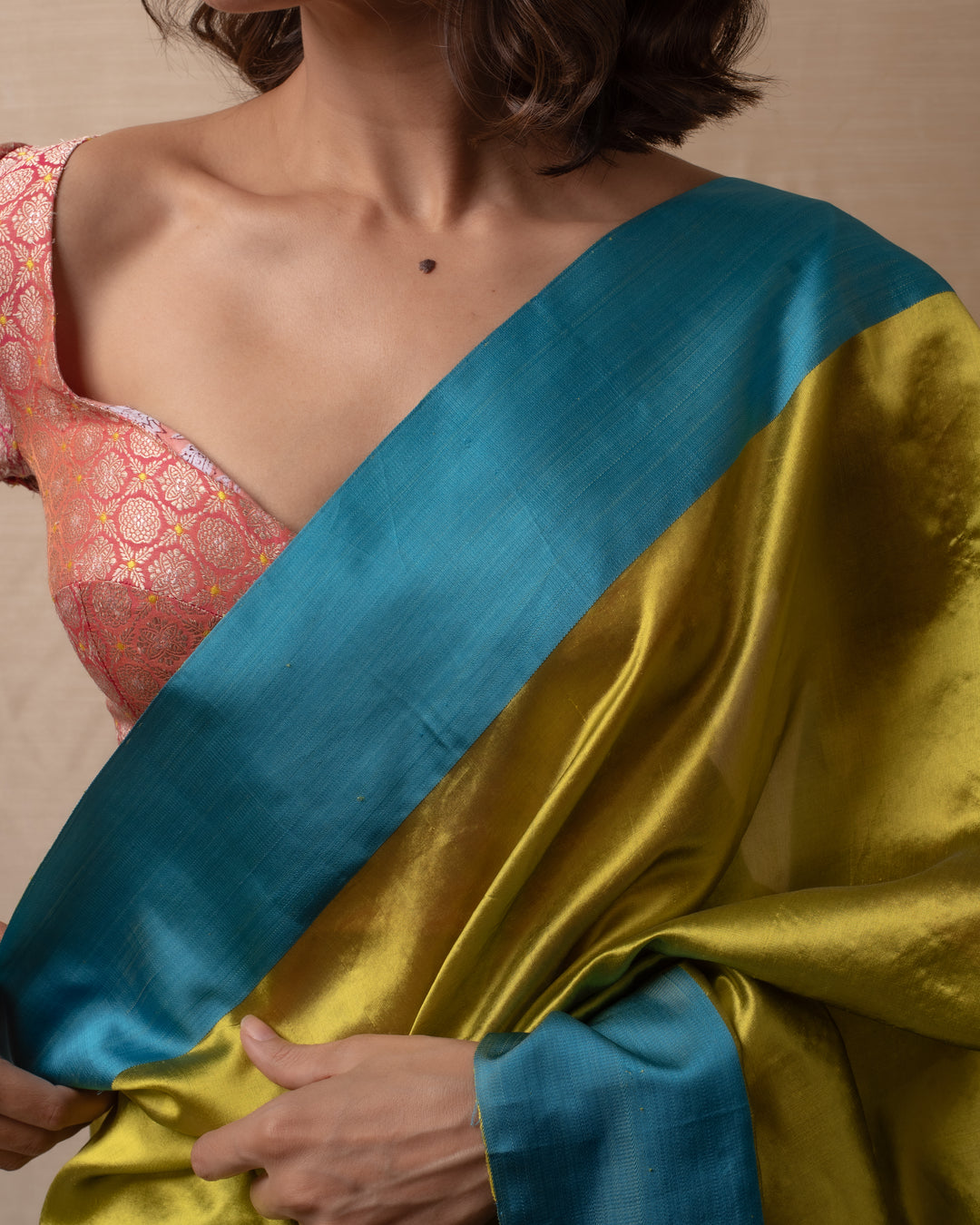 Kaiya- Green Silk Chanderi Saree