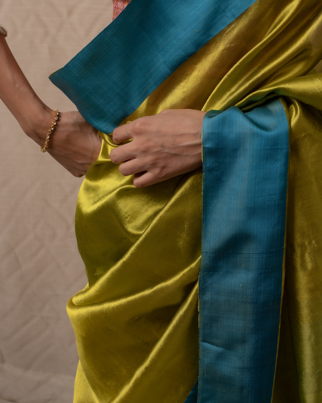 Kaiya- Green Silk Chanderi Saree