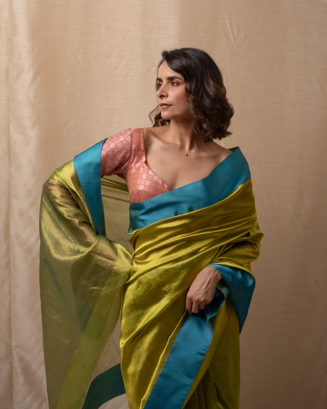 Kaiya- Green Silk Chanderi Saree