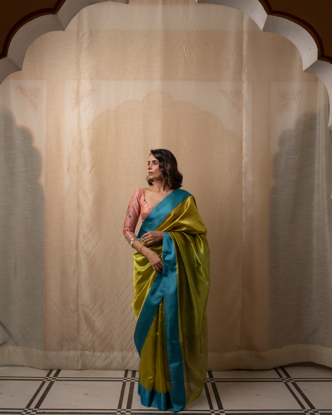 Kaiya- Green Silk Chanderi Saree