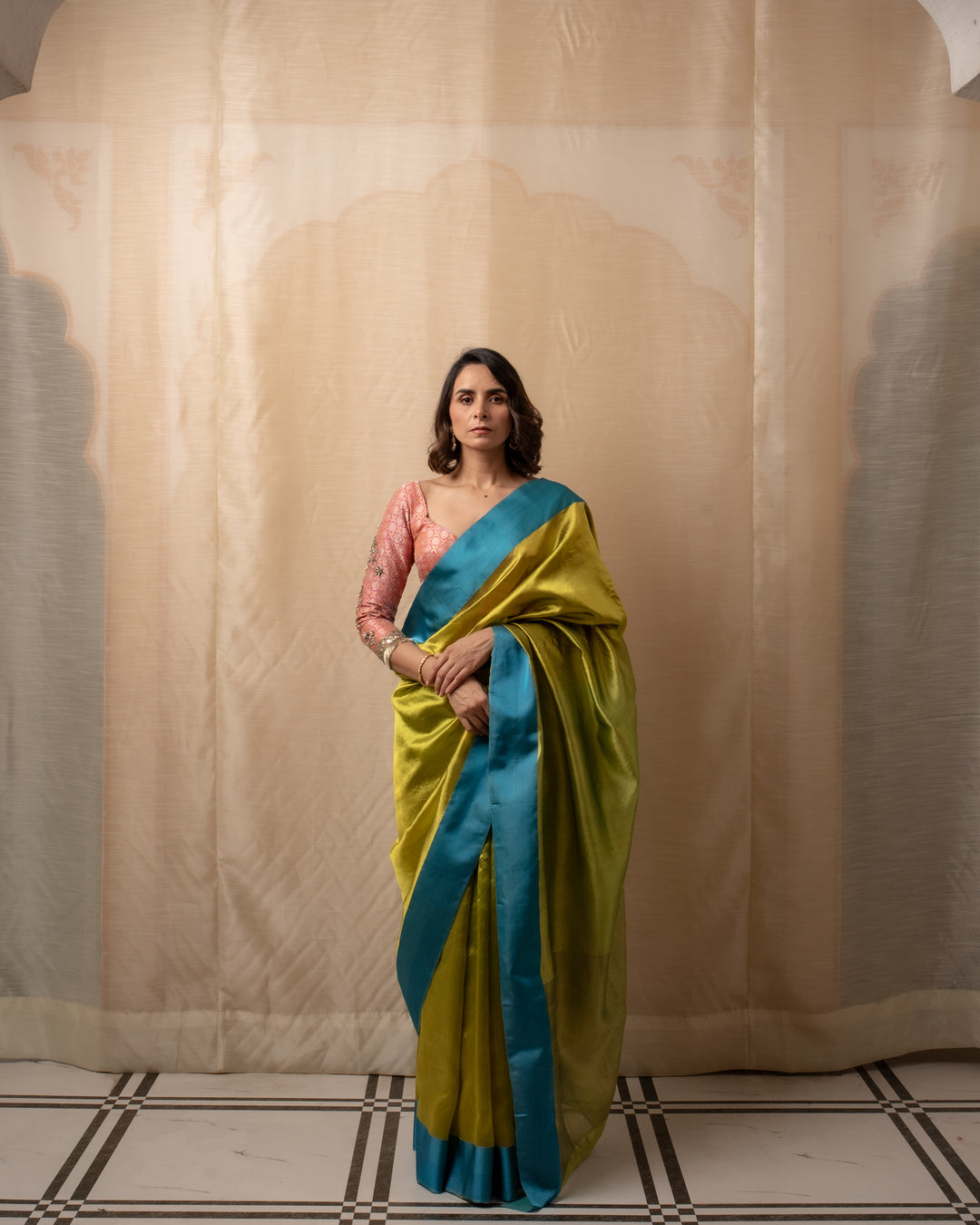 Kaiya- Green Silk Chanderi Saree