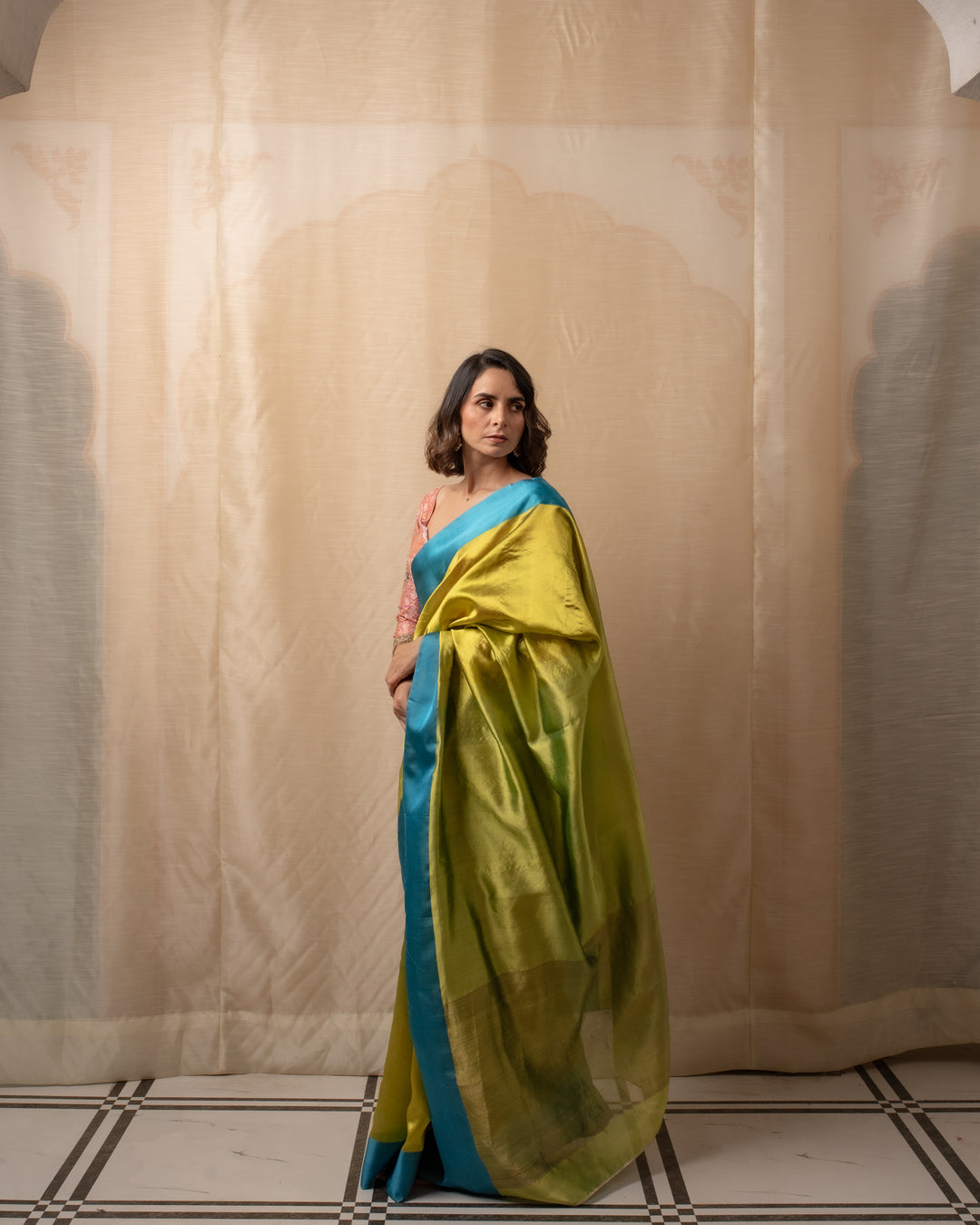 Kaiya- Green Silk Chanderi Saree