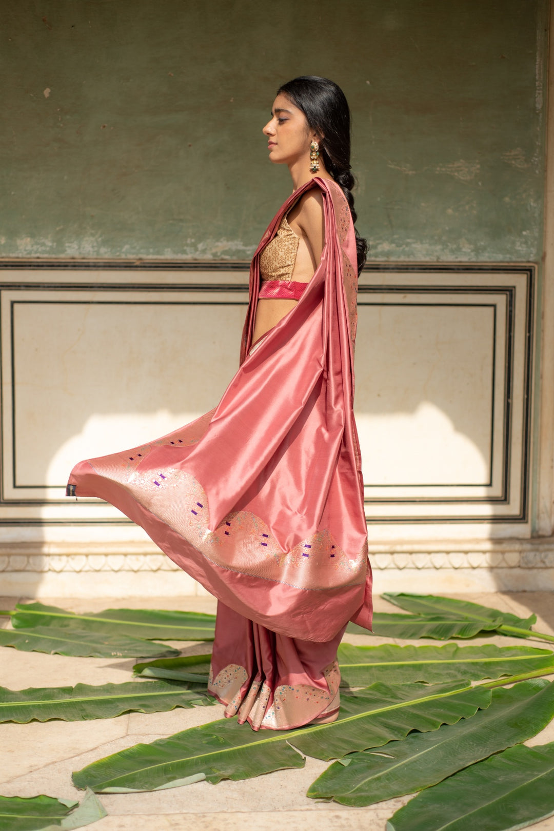 Bhagwati Coral- Corel Silk Mashroo Banarasi Saree