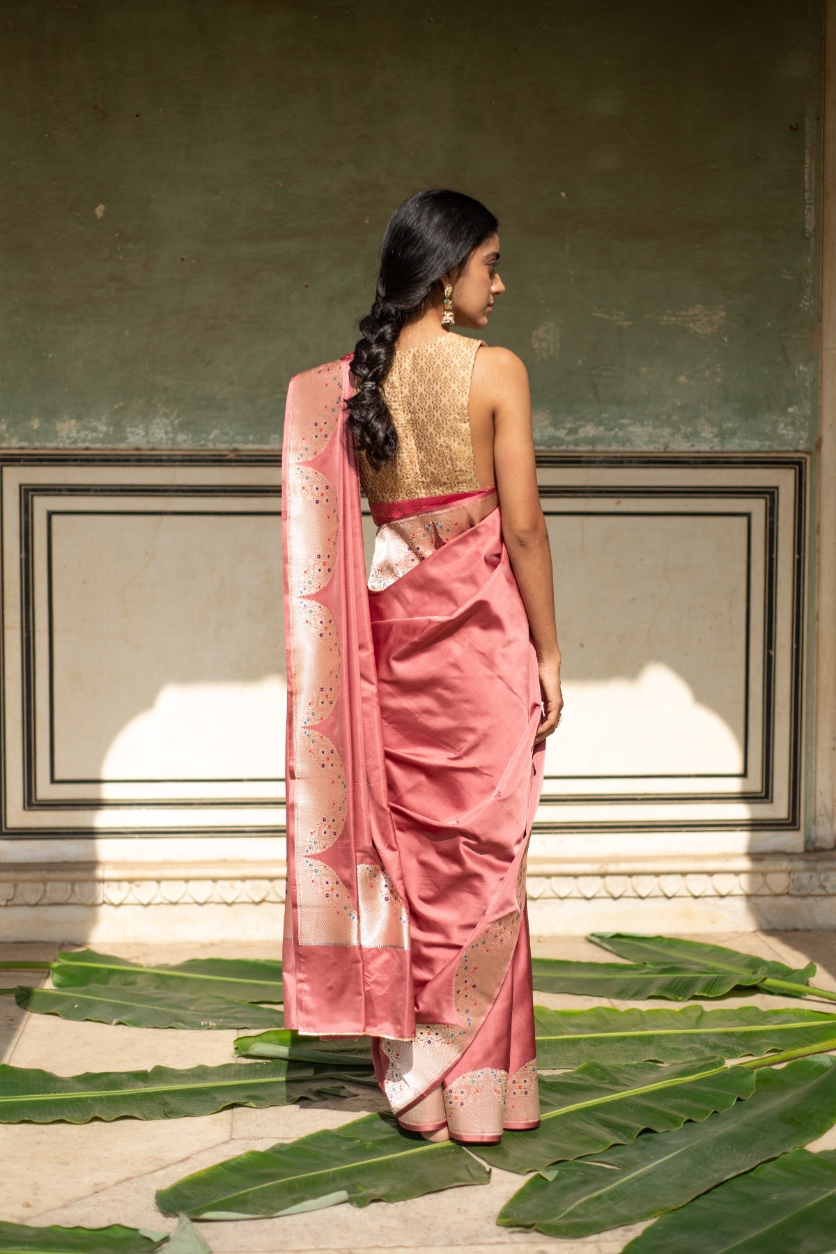 Bhagwati Coral- Corel Silk Mashroo Banarasi Saree