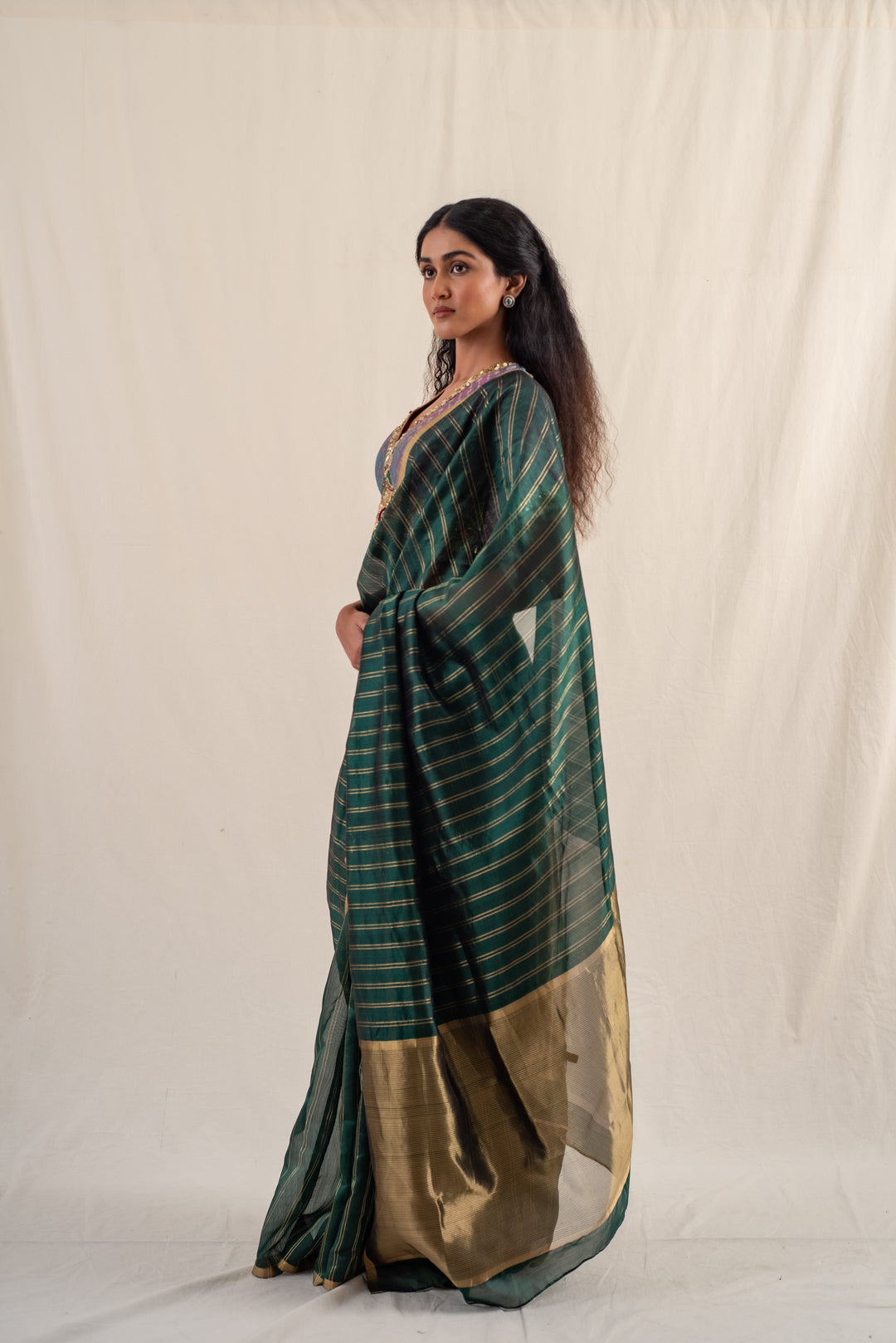 Yasti - Green Silk Chanderi Saree