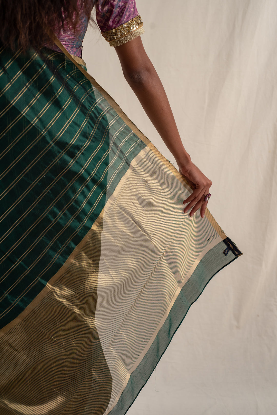 Yasti - Green Silk Chanderi Saree