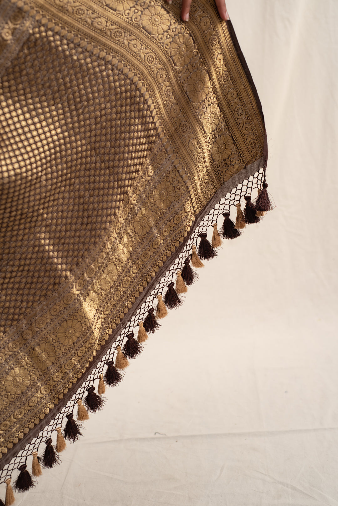 Burma - Brown Silk Georgette Banarasi Saree