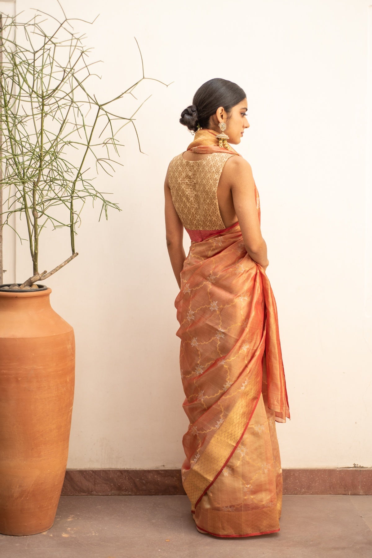 Zahal- Corel Silk Chanderi Saree