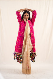 Mela - Pink upcycled patchwork jacket