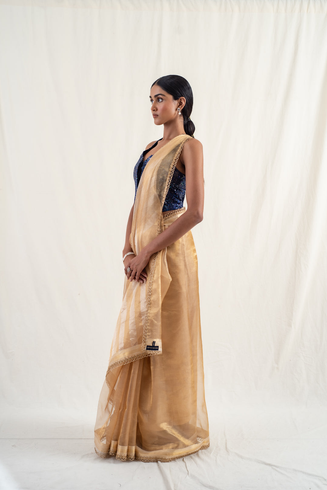 Mapusa - Gold Silk Banarasi Tissue Saree