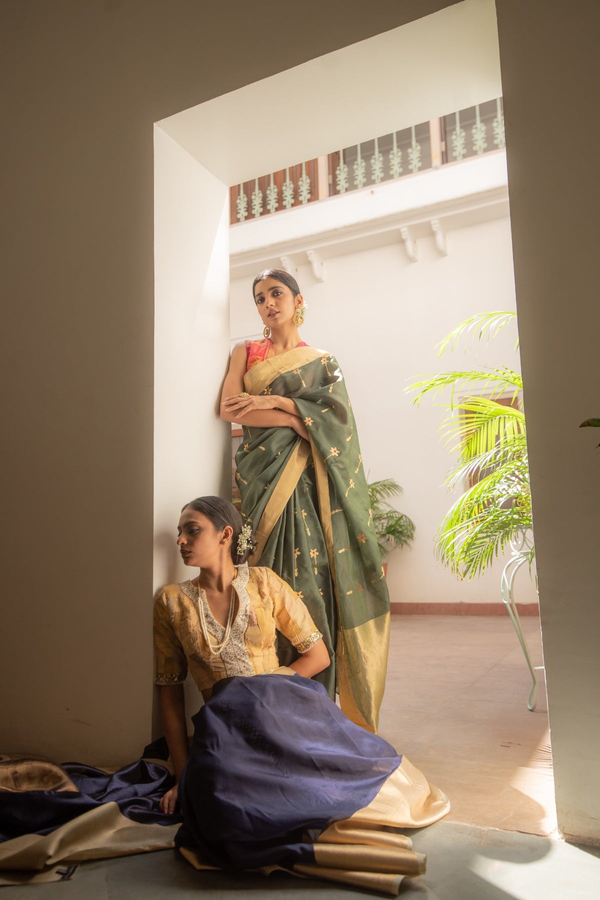 Ashar- Green Silk Chanderi Saree