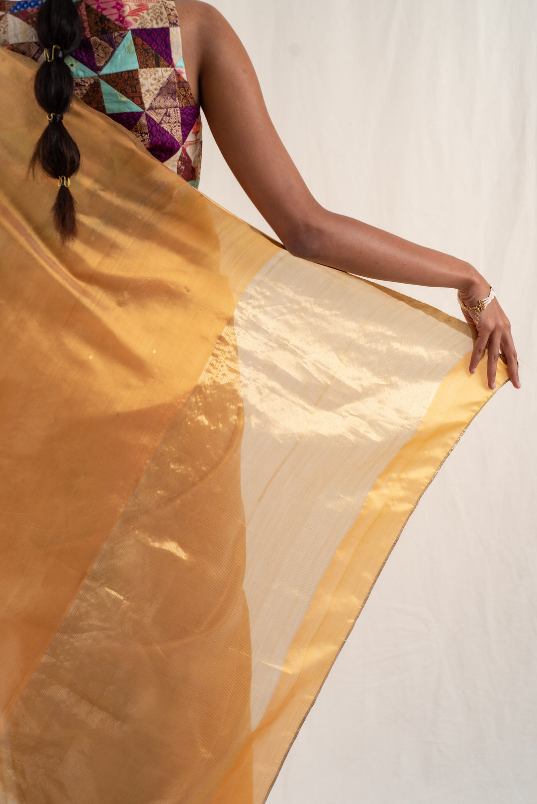 Johri - Yellow Ochre Silk Chanderi Saree