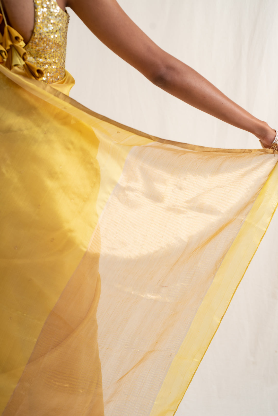 Johri - Yellow Silk Chanderi Saree