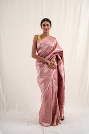 Chatth - Mauve silk banarasi saree