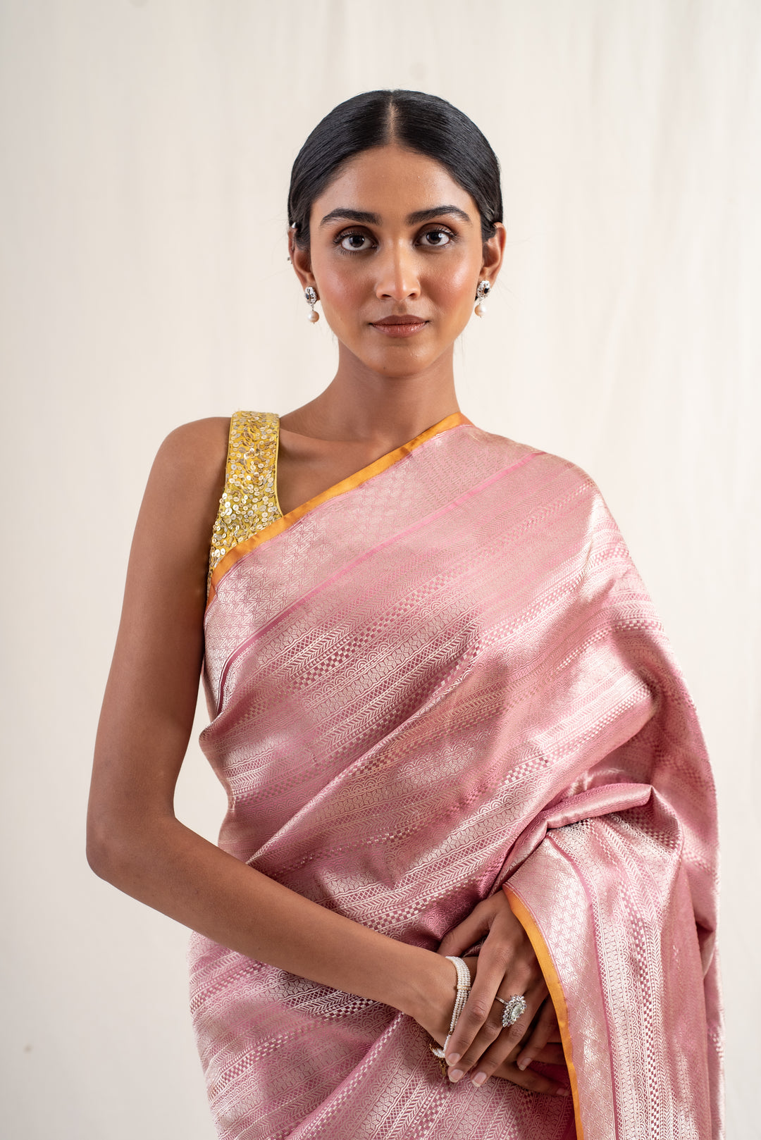 Chatth - Mauve silk banarasi saree