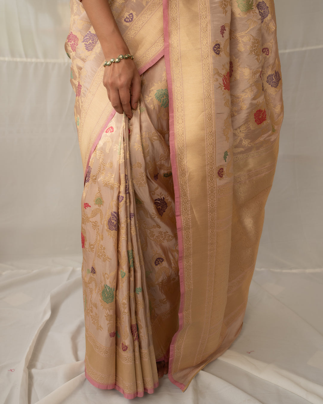 Chandramandala - Blush Silk Tissue Banarasi Saree
