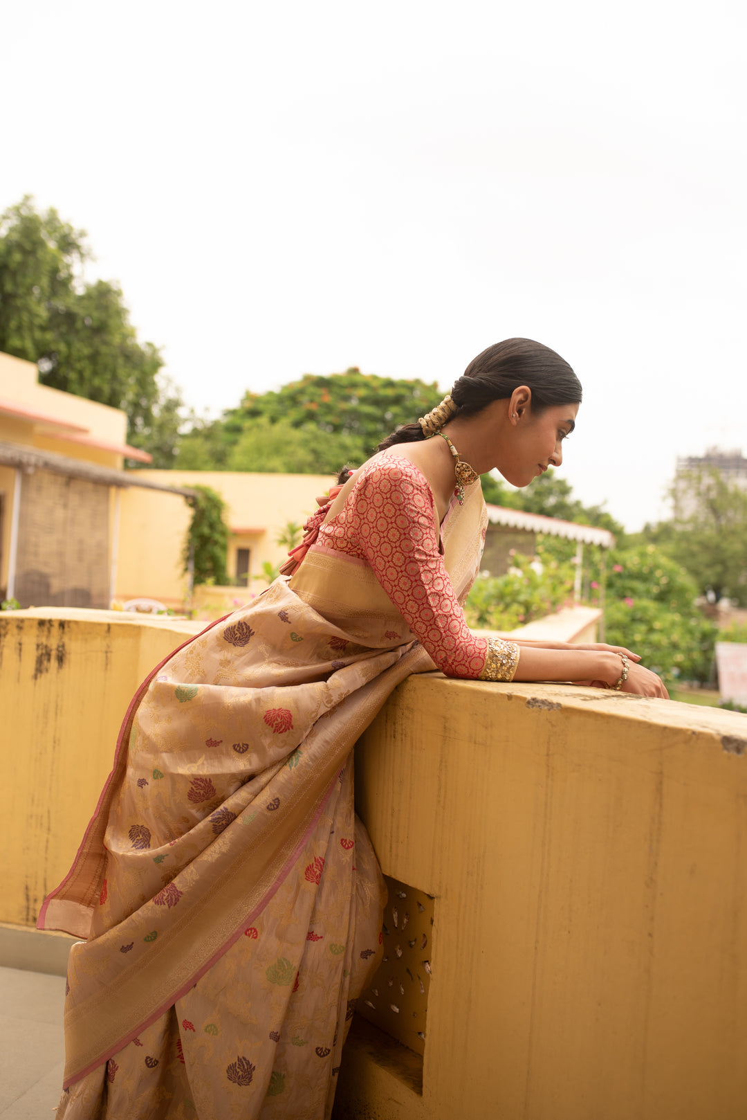 Chandramandala - Blush Silk Tissue Banarasi Saree