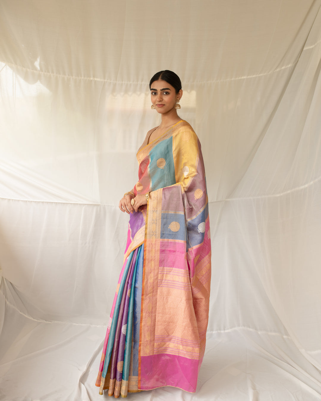 Sumukhi - Multicolor Silk Banarasi Saree