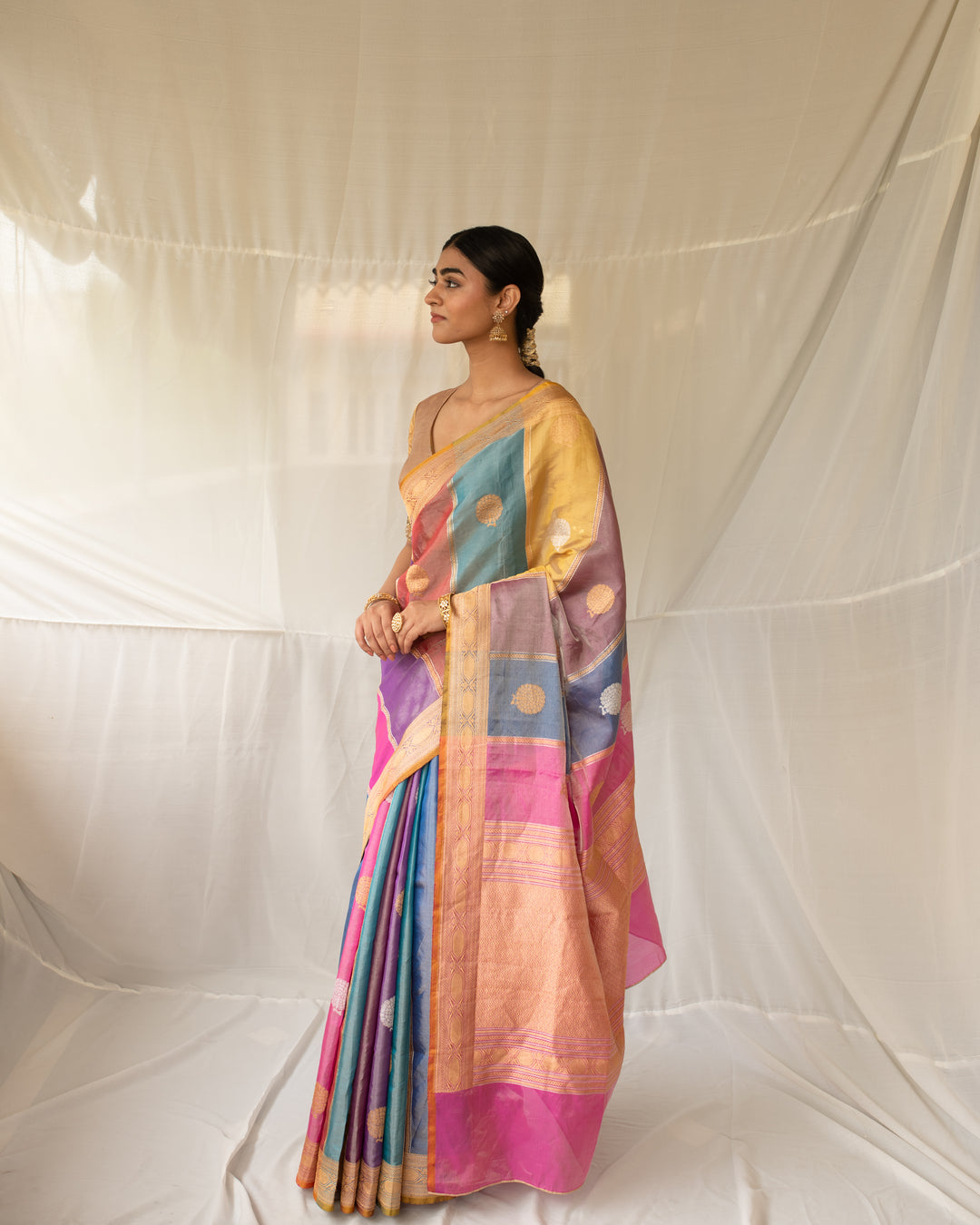 Sumukhi - Multicolor Silk Banarasi Saree