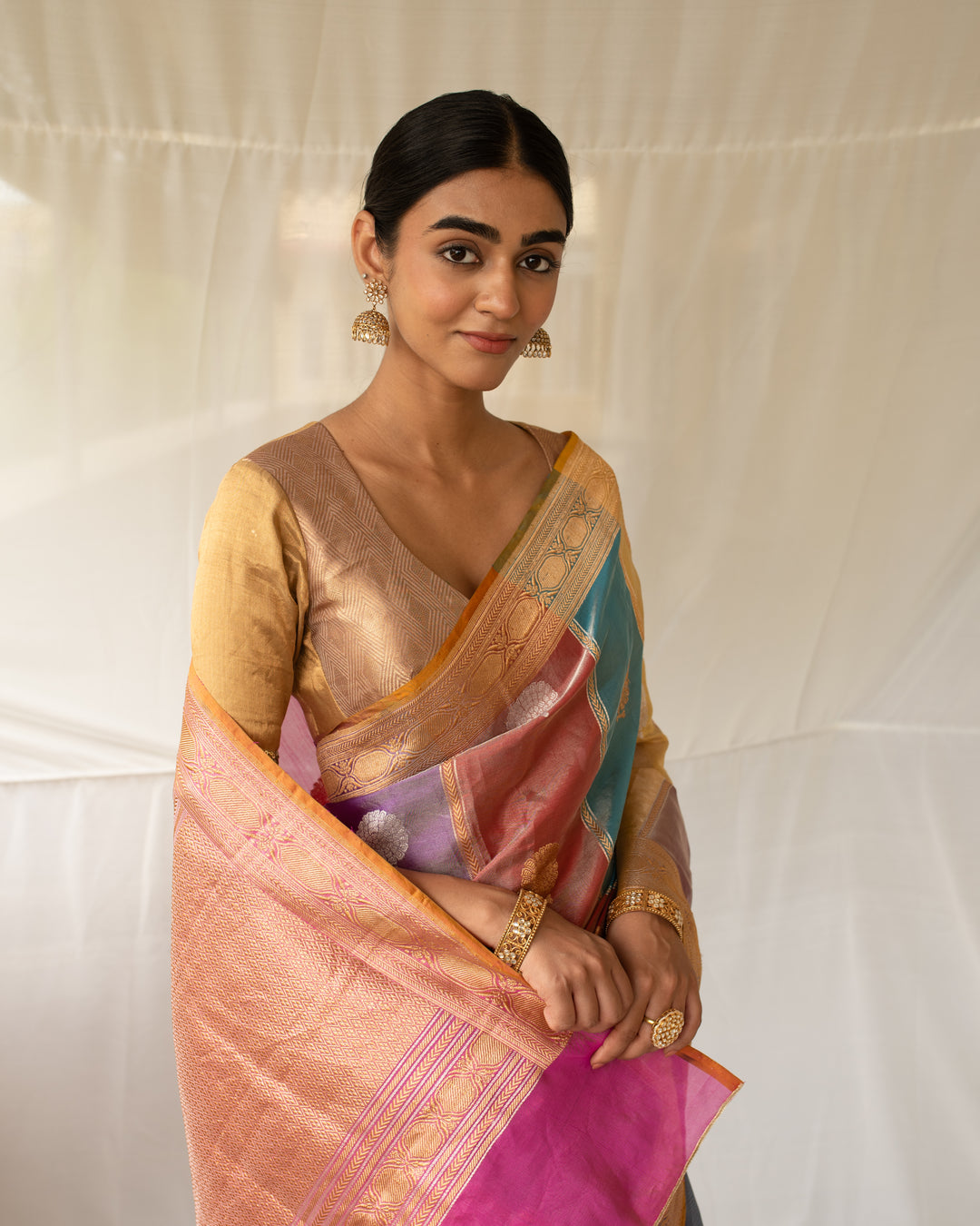 Sumukhi - Multicolor Silk Banarasi Saree