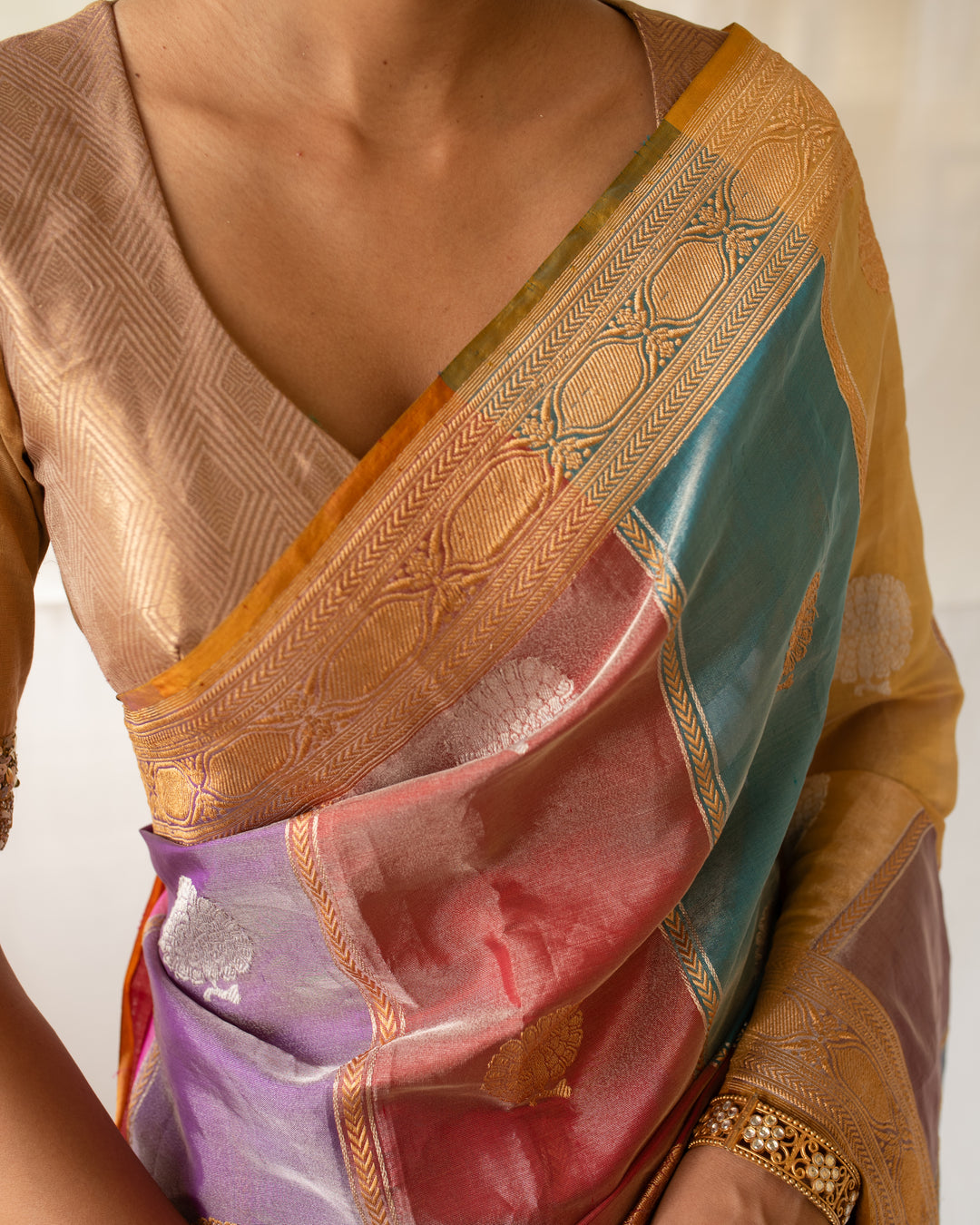 Sumukhi - Multicolor Silk Banarasi Saree