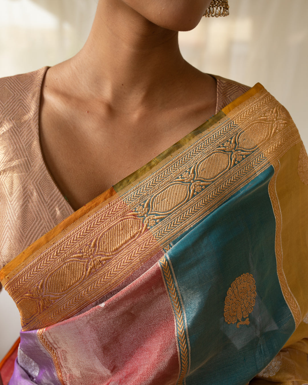 Sumukhi - Multicolor Silk Banarasi Saree