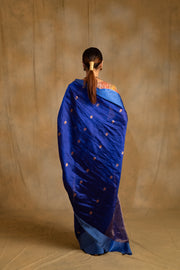 Navami- Blue Silk Banarasi Saree