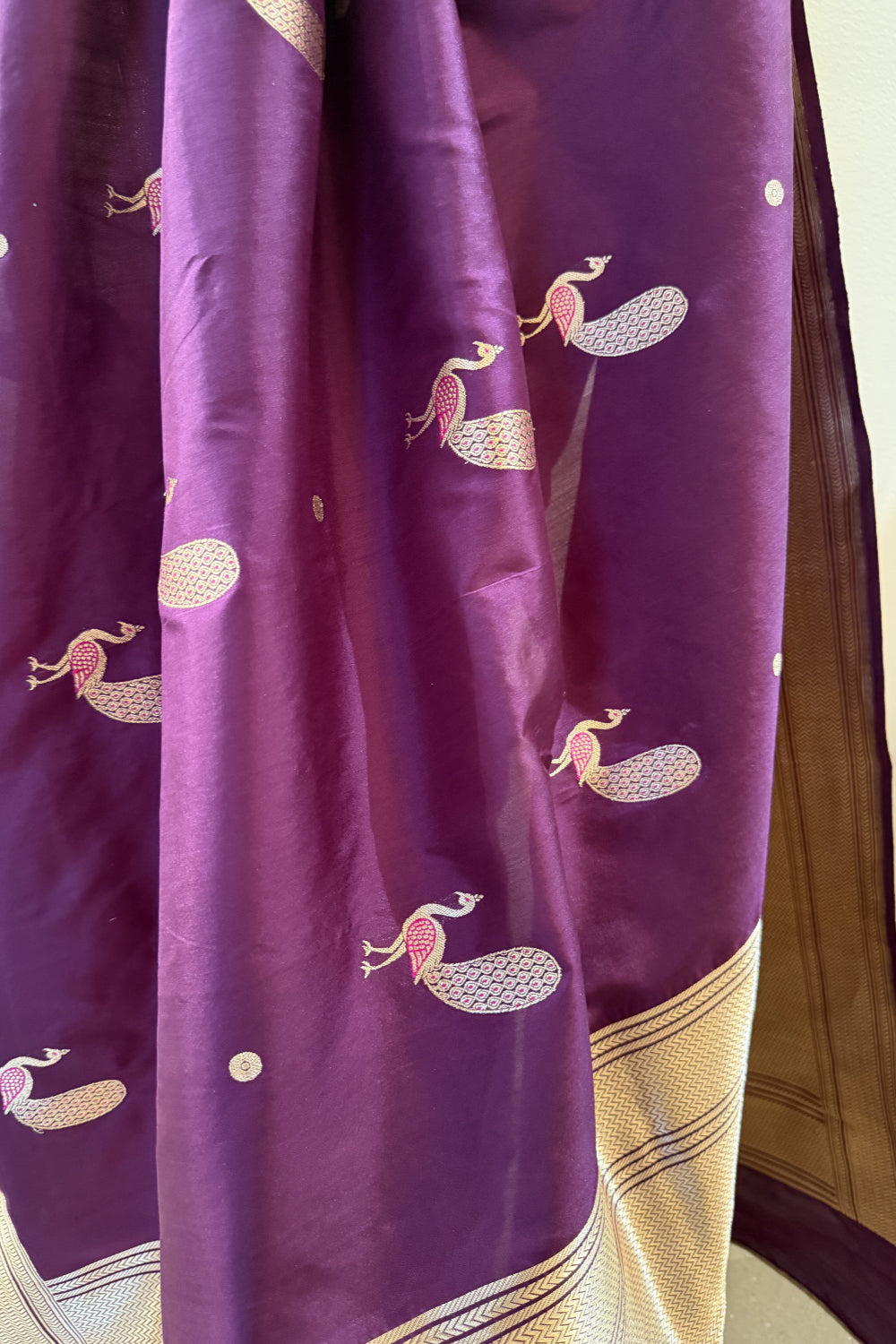 Jayani  - Purple Silk Katan Banarasi Saree