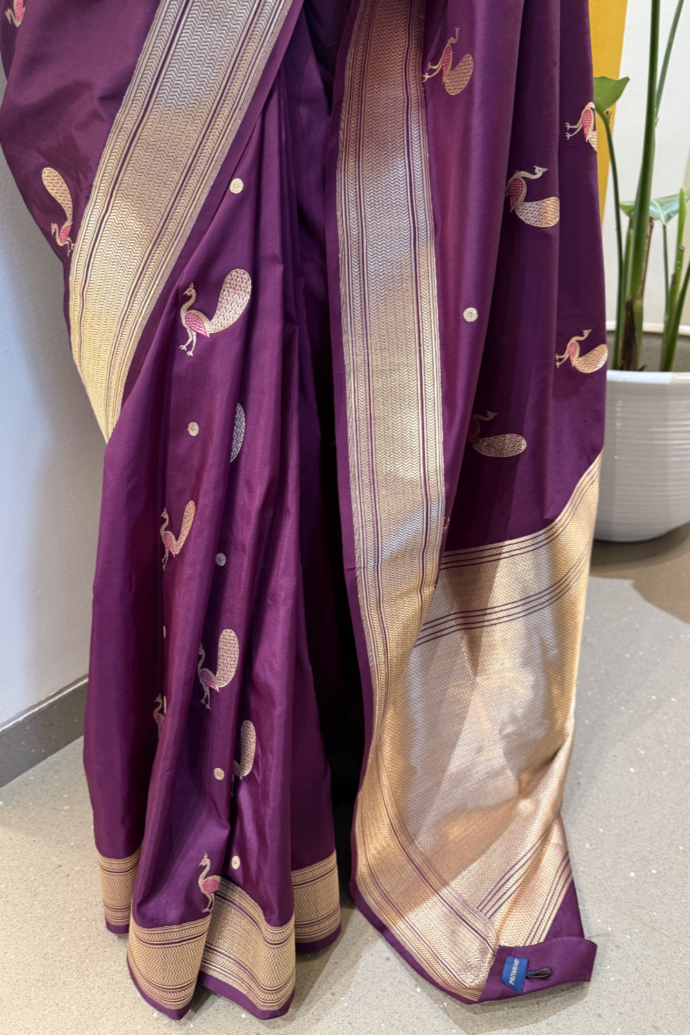 Jayani  - Purple Silk Katan Banarasi Saree