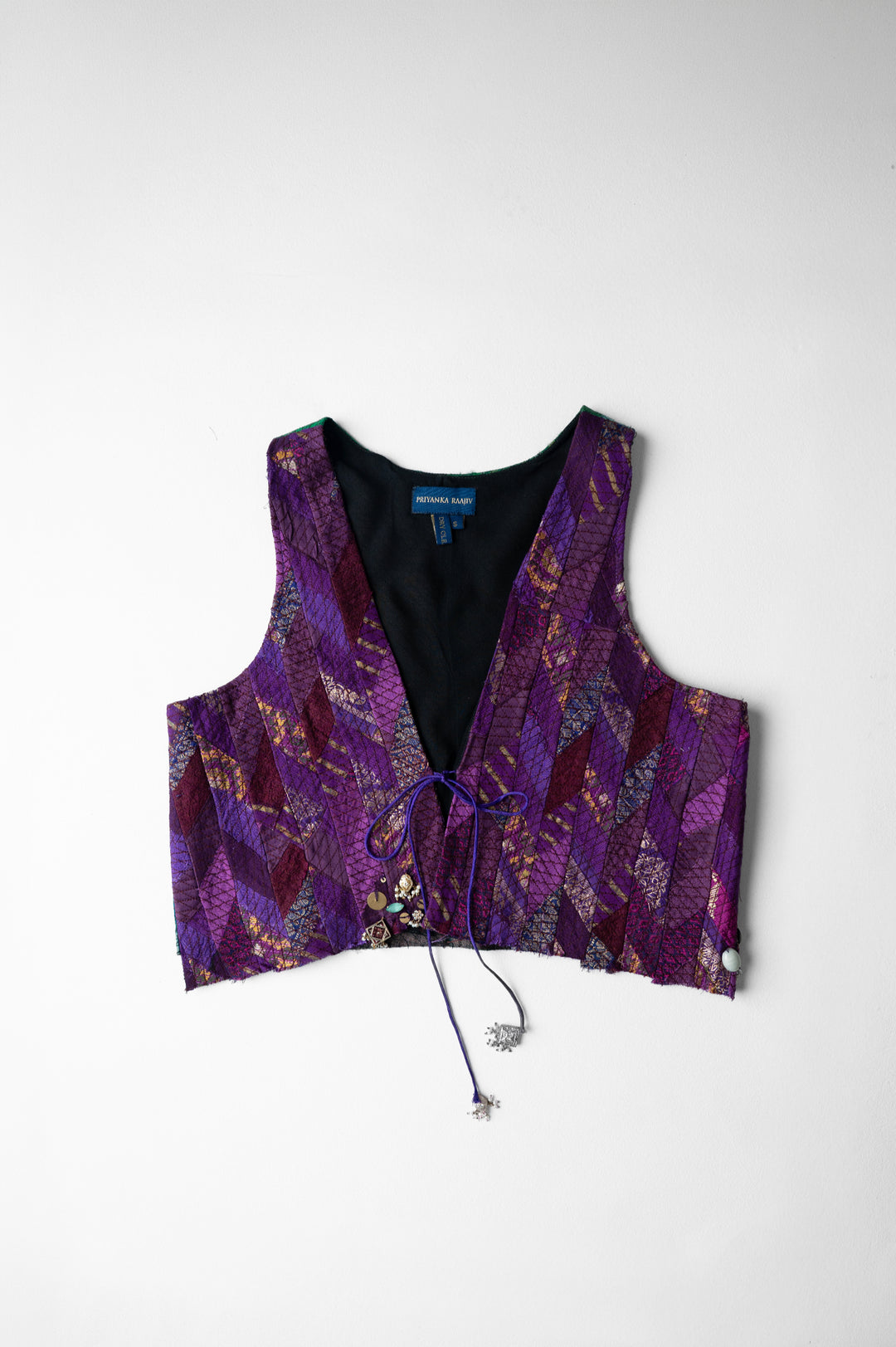 Parma - Purple Upcycled Patchwork Gilet