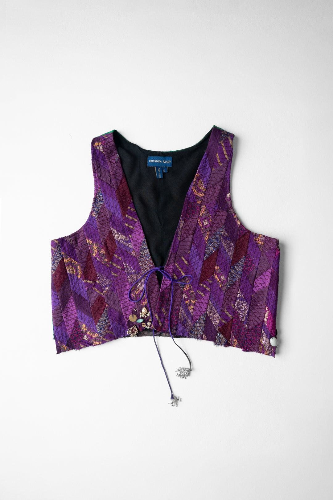 Parma - Purple Upcycled Patchwork Gilet