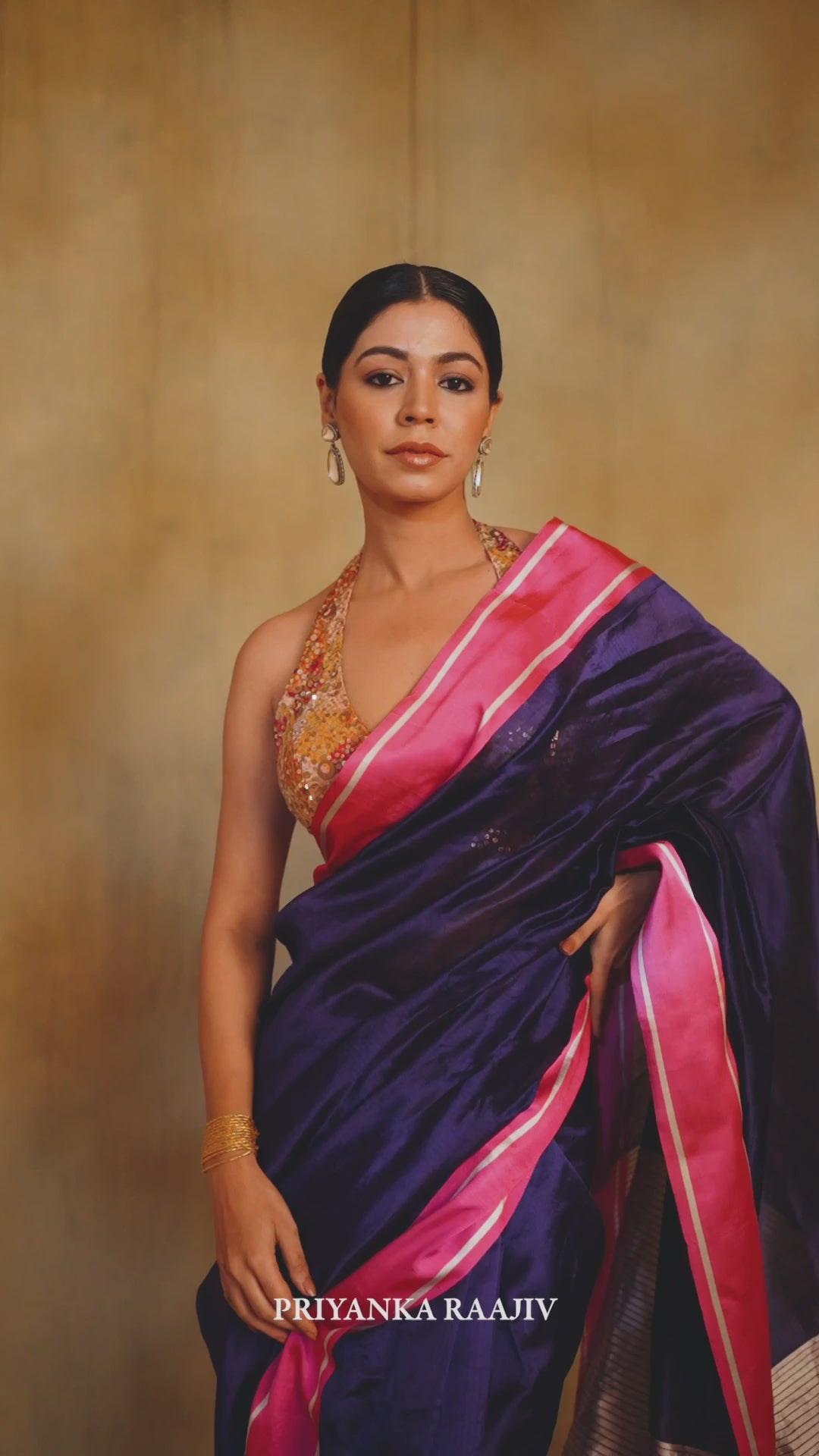 Vishu- Purple Silk Banarasi Saree