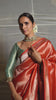 Manik- Red Silk Brocade Tissue Banarasi Saree