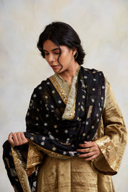 Risay- Black Upcycled Patchwork Dupatta