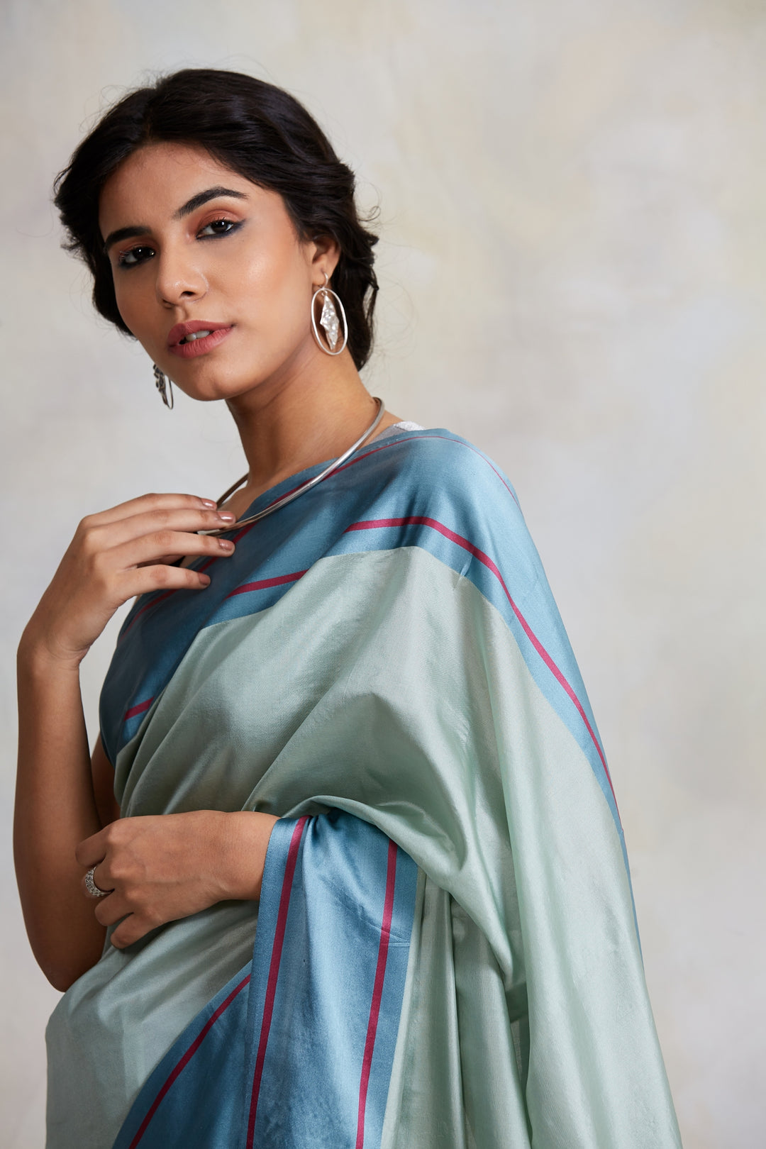 Kalpi (Aquamarine)- Aquamarine Silk Brocade Banarasi Saree