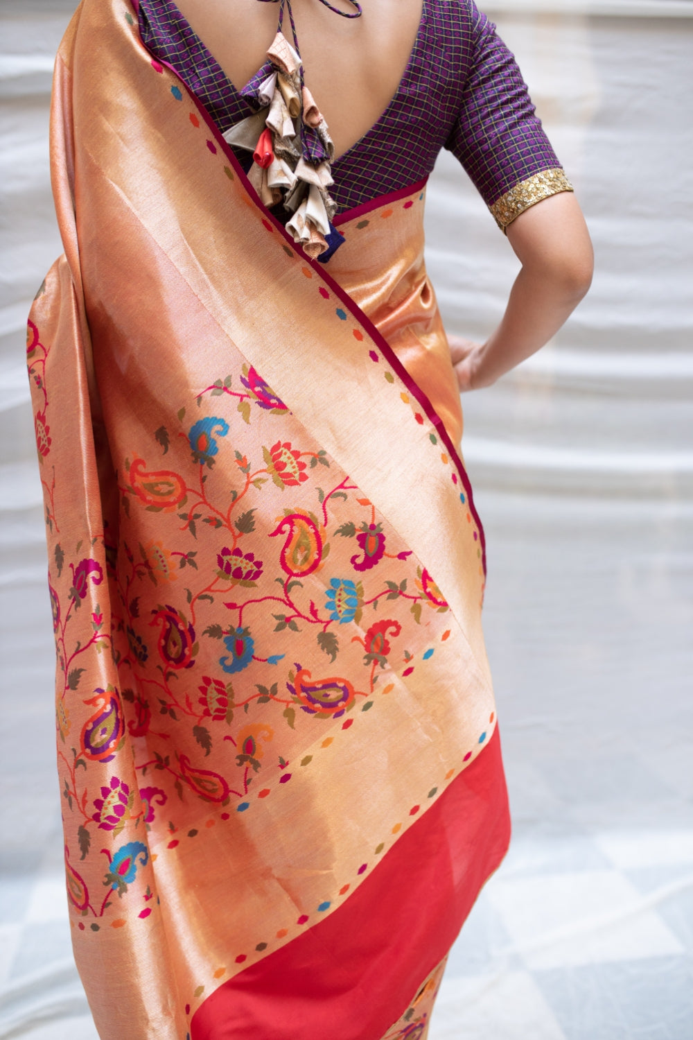 Jodha- Red Silk Banarsi Brocade Saree