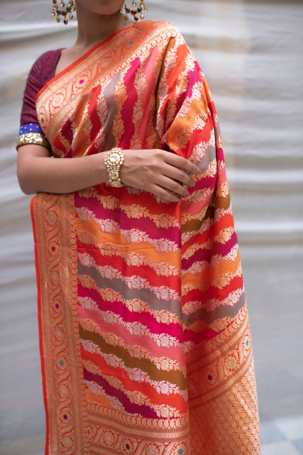 Karni- Multicolor Silk Brocade Banarasi Saree