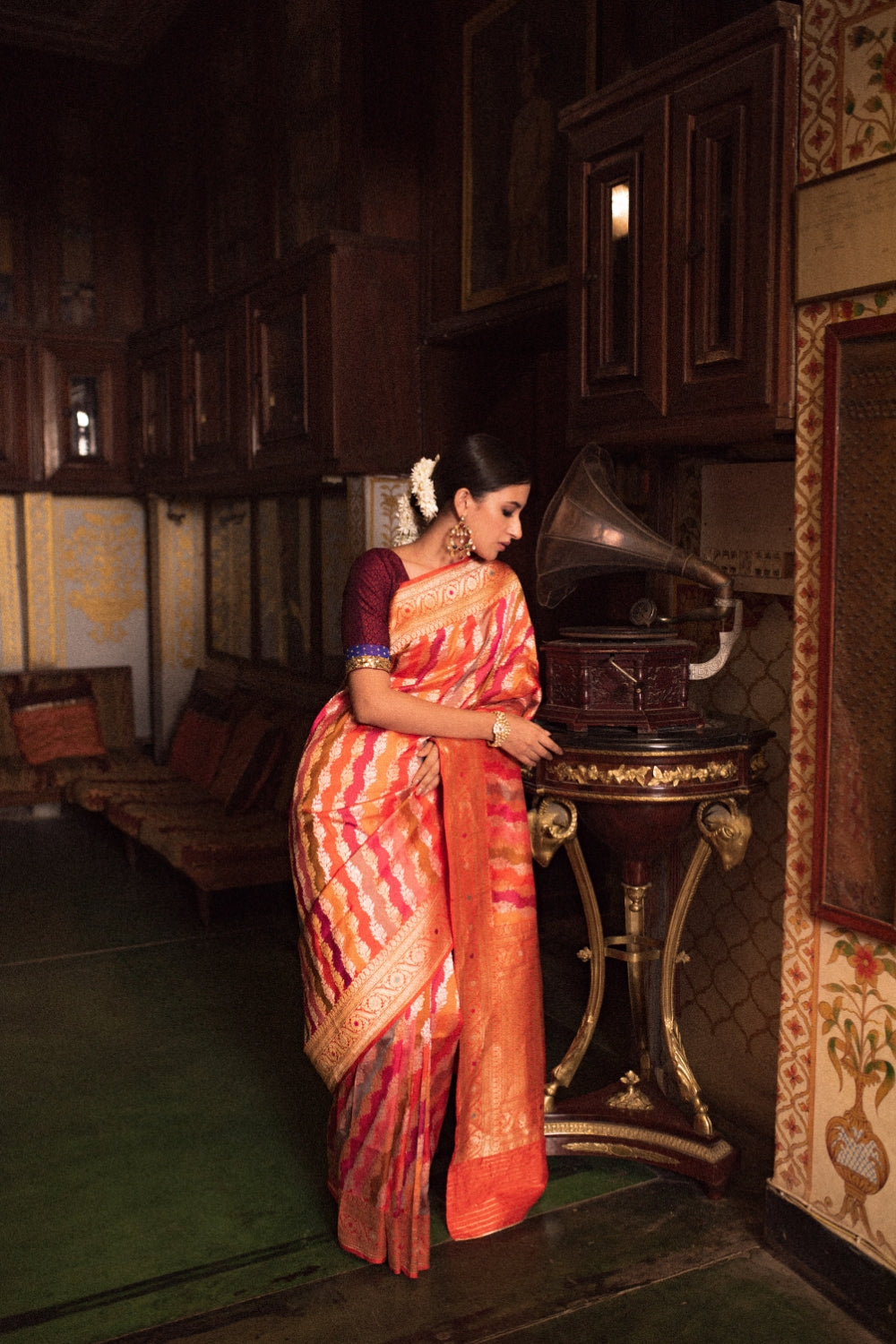 Karni- Multicolor Silk Brocade Banarasi Saree