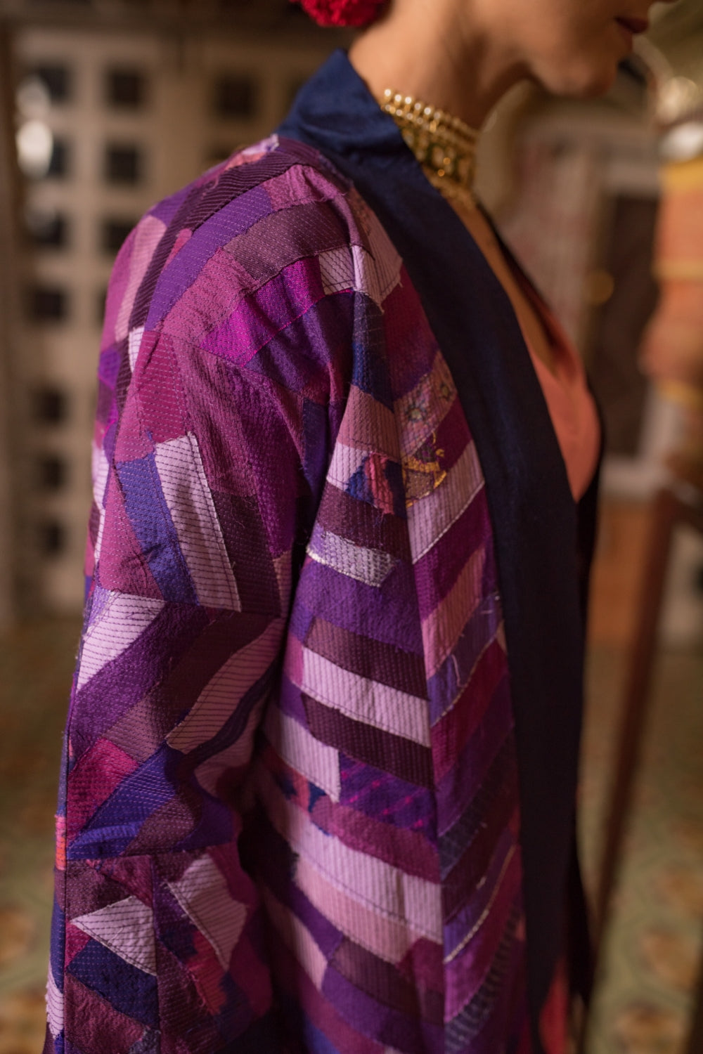 Chakori- Purple Upcycled Patchwork Jacket