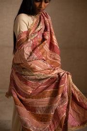 Aahi- Pink Upcycled Patchwork Dupatta