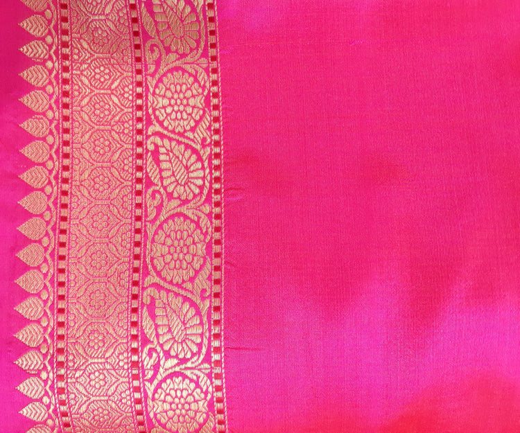 Lamika- Pink Silk Brocade Banarasi Saree