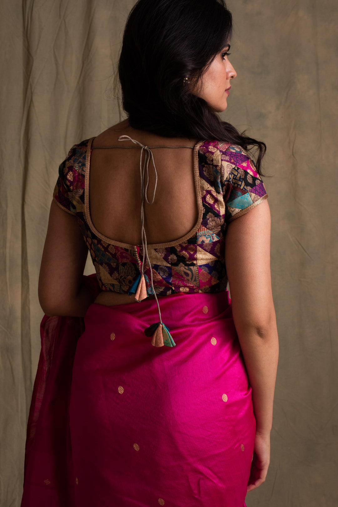 Mumtaz- Multicolor Silk Brocade Upcycled Blouse