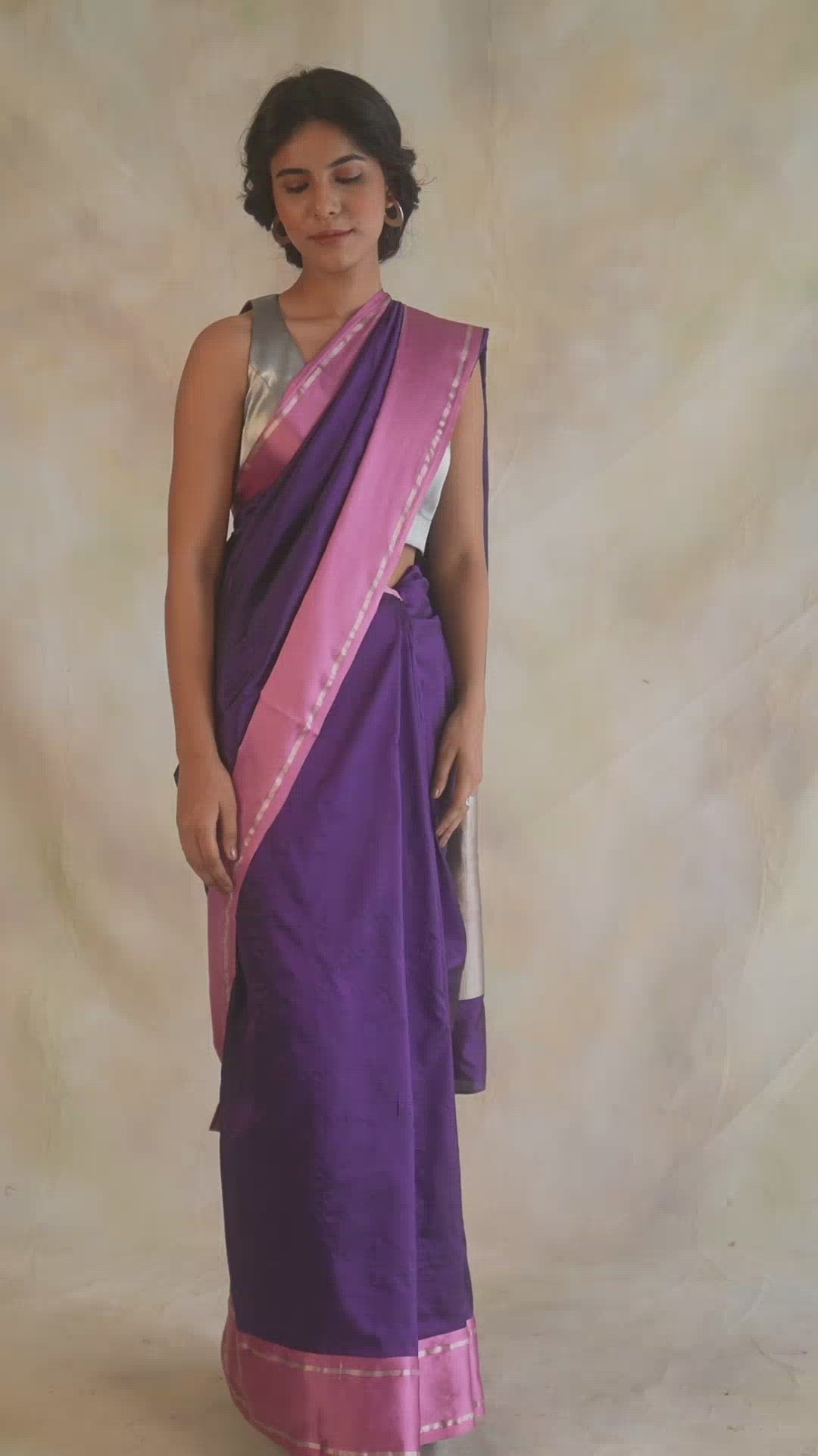 Kalpi (Purple)- Purple Silk Brocade Banarasi Saree