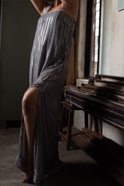 Oba- Grey Silk Georgette Gown